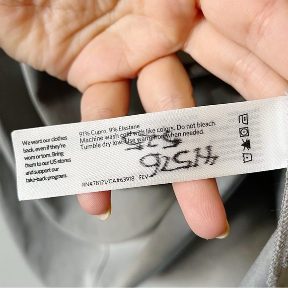 Eileen Fisher Light Gray Sleeveless Tank Midi Dress Cupro Blend Size Medium - Picture 6 of 6